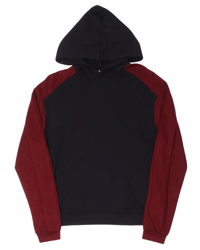 Wool Raglan Hoodie Hoodie with Hidden Zipper Minimalist Clean