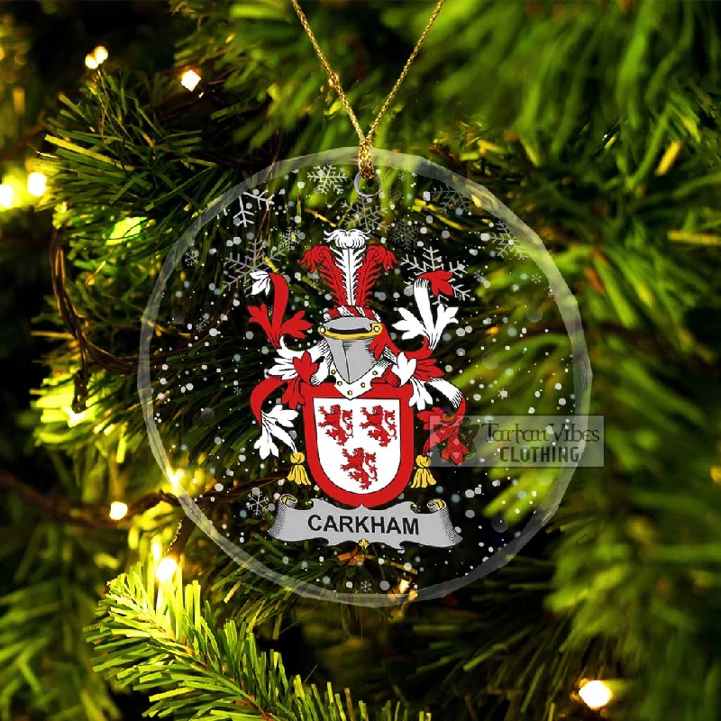 Carkham Irish Clan Christmas Glass Ornament with Coat of Arms Faux Fur Real Fur Shearling Carkham Irish Clan Christmas Glass Ornament with Coat of Arms Faux Fur Real Fur Shearling