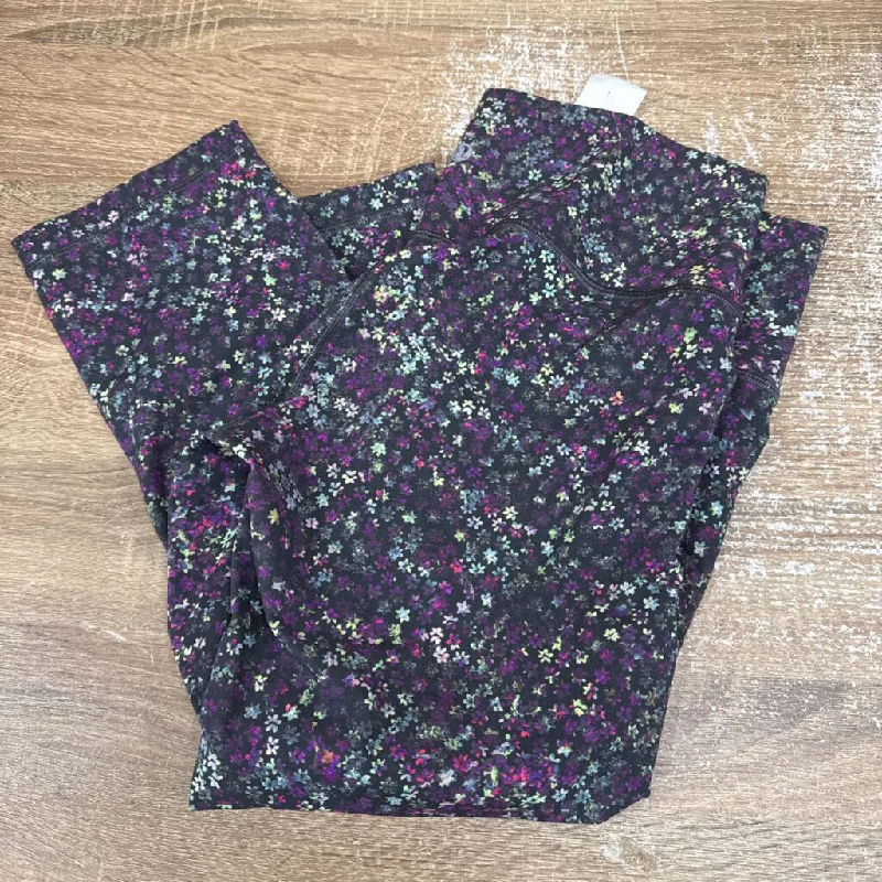 Lululemon- cropped leggings - MSRP $99: Floral Pattern -women-10 Cozy Mid-Rise Workout Leggings Lululemon- cropped leggings - MSRP $99: Floral Pattern -women-10 Cozy Mid-Rise Workout Leggings