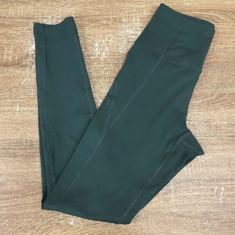 Girlfriend Collective - Women's Active Leggings - MSRP $97: Dark Green-women-XS Trendy Flared Leggings