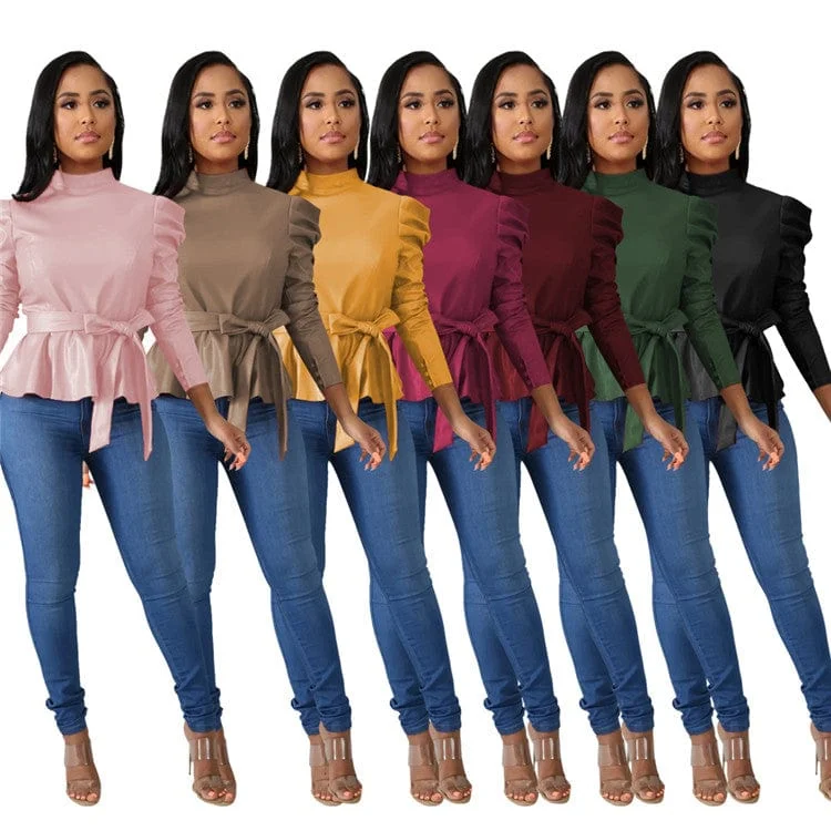 E91748 hotsale women pullovers fashion long sleeves high neck upper clothes casual fitness new arrival upper outwear 2019 new fashion Blouson Sleeve Pullover E91748 hotsale women pullovers fashion long sleeves high neck upper clothes casual fitness new arrival upper outwear 2019 new fashion Blouson Sleeve Pullover