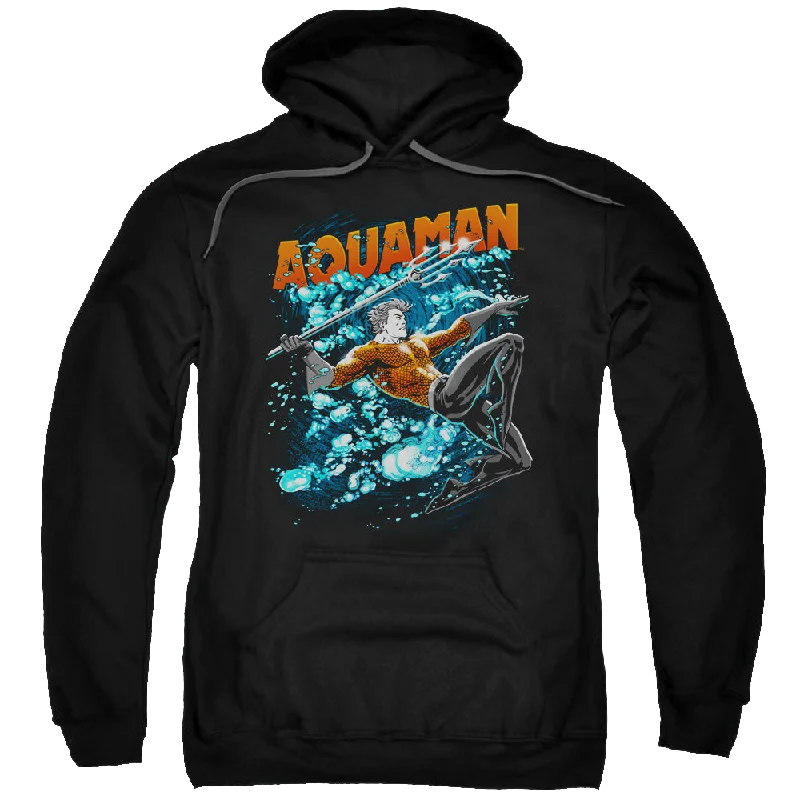 Aquaman Aqua Bubbles - Pullover Hoodie Halter Neck Top