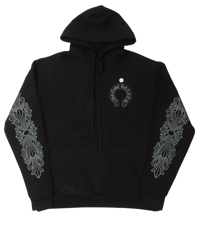 Horseshoe Logo Hoodie Hoodie with Strings Custom Fit Adjustable