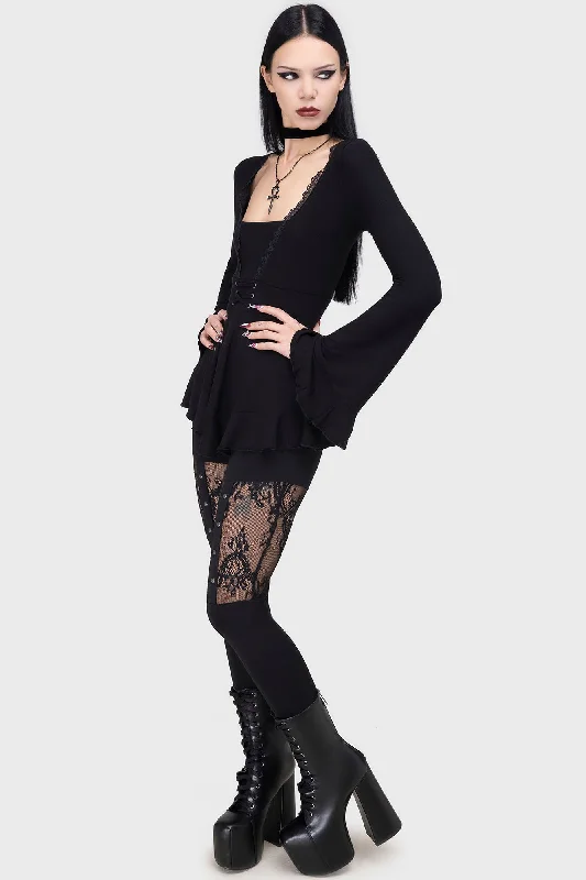 Lady Fatale Leggings Elegant Black Leggings