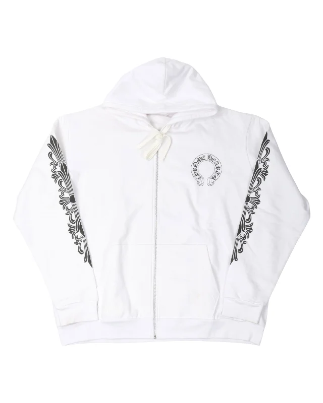 Horseshoe Logo Zip Up Hoodie Hoodie with Reflective Safety Nightwear