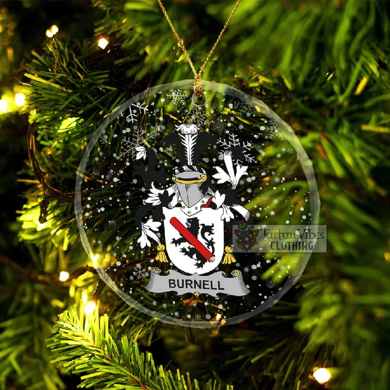 Burnell Irish Clan Christmas Glass Ornament with Coat of Arms Stole Shawl Scarf