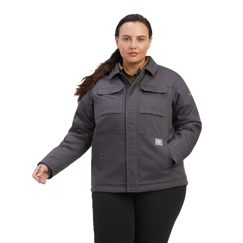 Rebar DuraCanvas Sherpa-Lined Coat Zip Front Button Front Snap Front