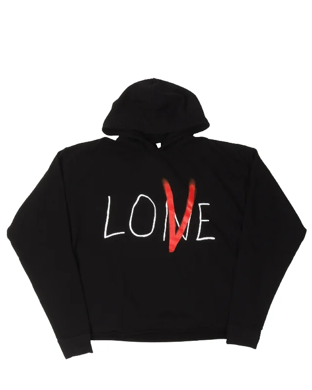 Love Hoodie Hoodie with Thumb Holes Functional Cozy