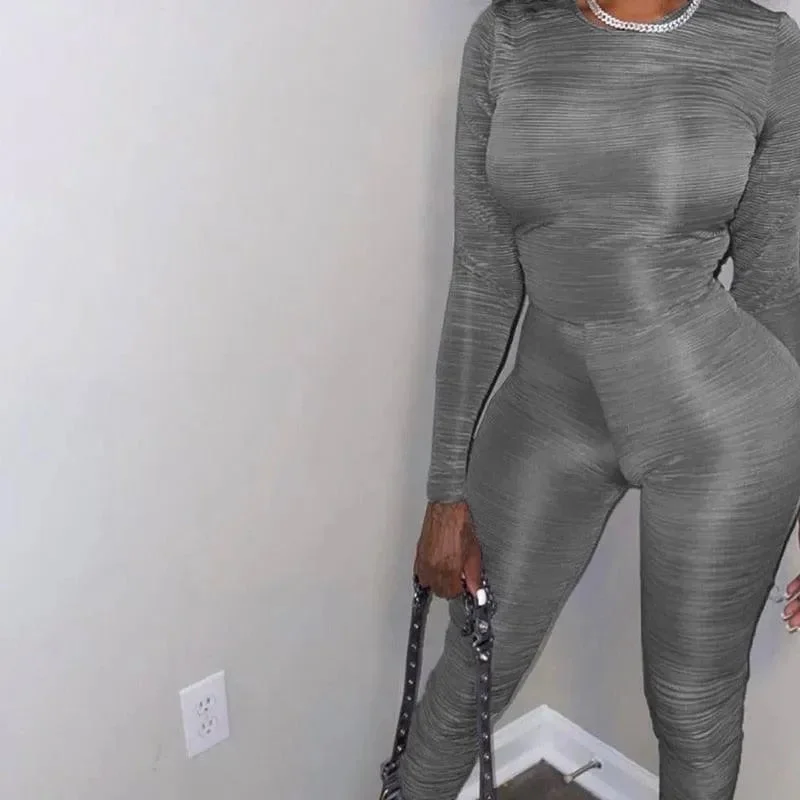 Two Piece Tops & Leggings Set Elegant Shiny Black Leggings