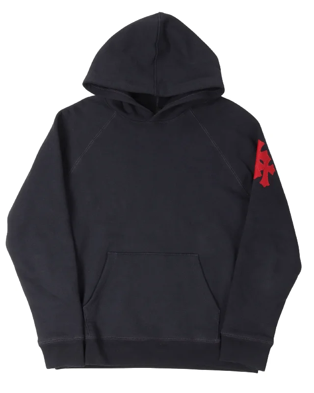 Paper Jam Cemetery Cross Patch Hoodie Hoodie with Neon Bright Vibrant