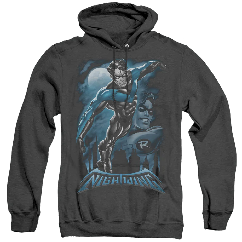 Nightwing All Grown Up - Heather Pullover Hoodie Thick Cable Knit