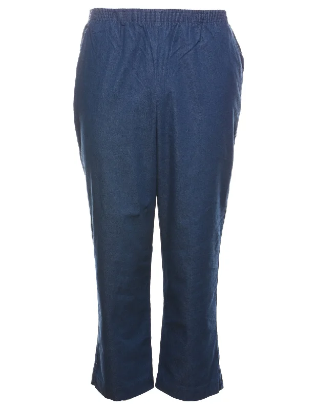 Alfred Dunner Elasticated Waist Denim Trousers - W30 L27 Trousers Essential Wardrobe Alfred Dunner Elasticated Waist Denim Trousers - W30 L27 Trousers Essential Wardrobe