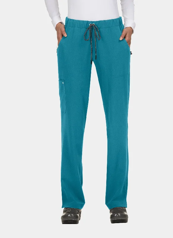 Koi Next Gen Everyday Hero Scrub Trousers - Teal Skinny Trousers Denim Stretchy