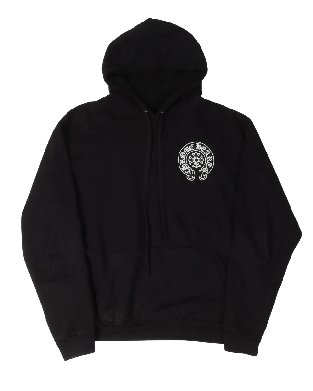 Paris Horseshoe Logo Hoodie Hoodie with Strings Custom Fit Adjustable
