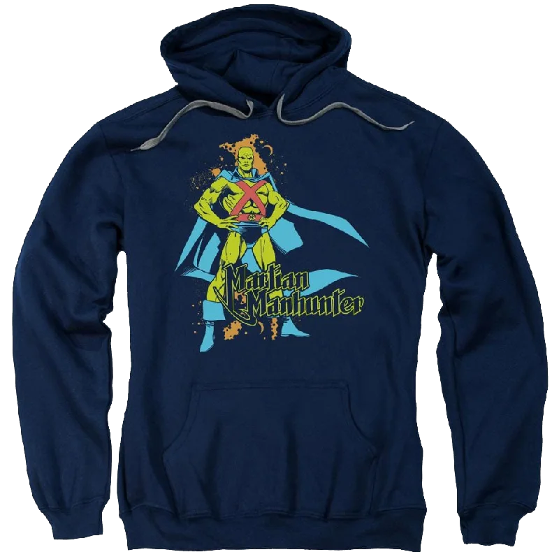 DC Comics Martian Manhunter - Pullover Hoodie Notched Neck Pullover