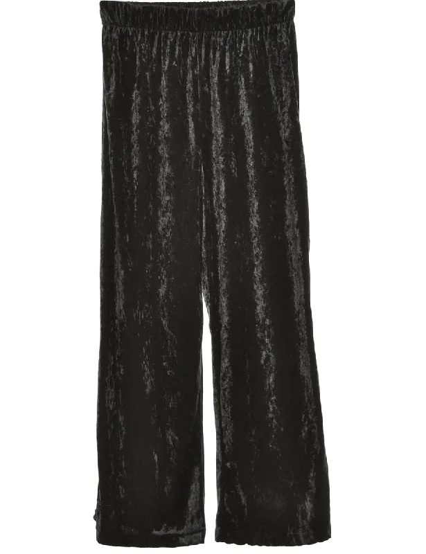 Black Trousers - W24 L30 Trousers Capri Summer