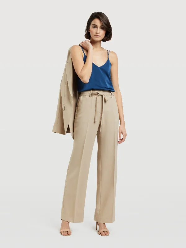 Loose Fit Suit Trousers With Belt Trousers Polka Dot Cute