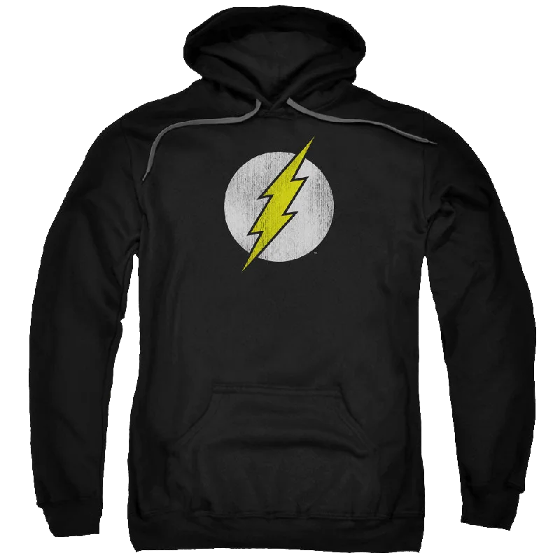 Flash, The Flash Logo Distressed - Pullover Hoodie Seamless Knit Pullover