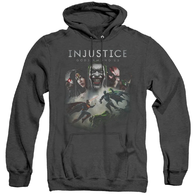 Injustice Gods Among Us Key Art - Heather Pullover Hoodie Thin Wool Pullover