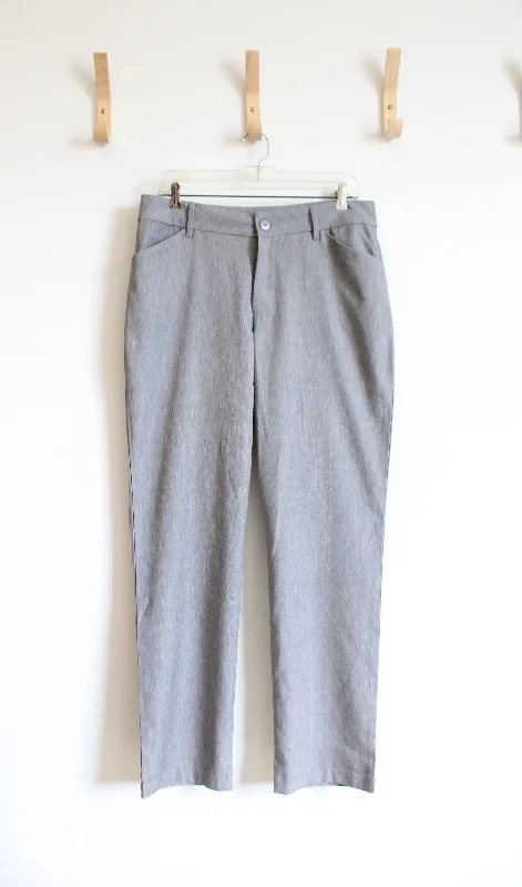 Lee Relaxed Fit Straight Leg Mid Rise Gray Trouser Pants | 10 Trousers Polka Dot Cute