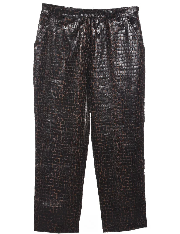 Animal Print Trousers - W34 L29 Trousers fashionable trendy