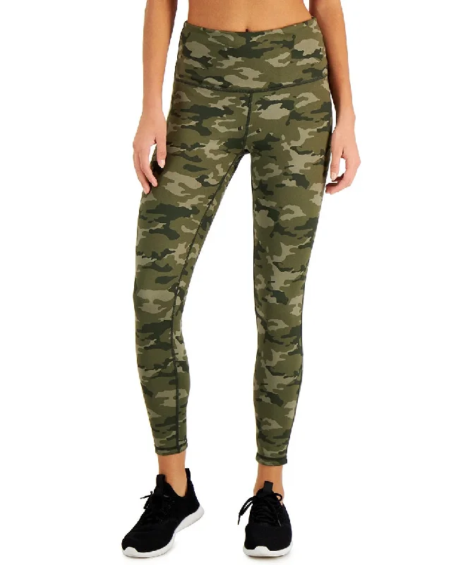 ID Ideology Women's Camo Reversible 7/8 Leggings, Camo Emerald, XS Stylish Everyday Leggings
