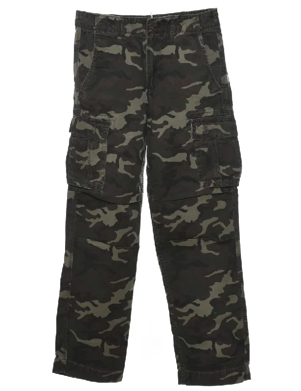 Arizona Camouflage Print Cargo Trousers - W29 L30 Trousers fashionable chic