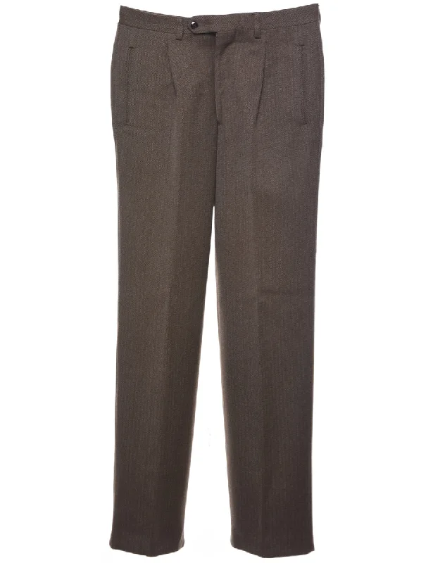 Striped Pattern Trousers - W31 L33 Trousers Timeless Classic