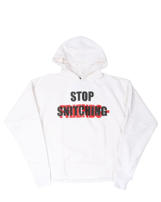 Stop Snitching No Cap Hoodie Hoodie with Pattern Geometric Abstract