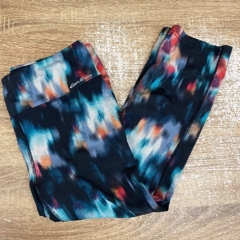 Eddie Bauer - Leggings cropped: Blue/Pink/Black-women-MD Comfortable Zip-Up Leggings
