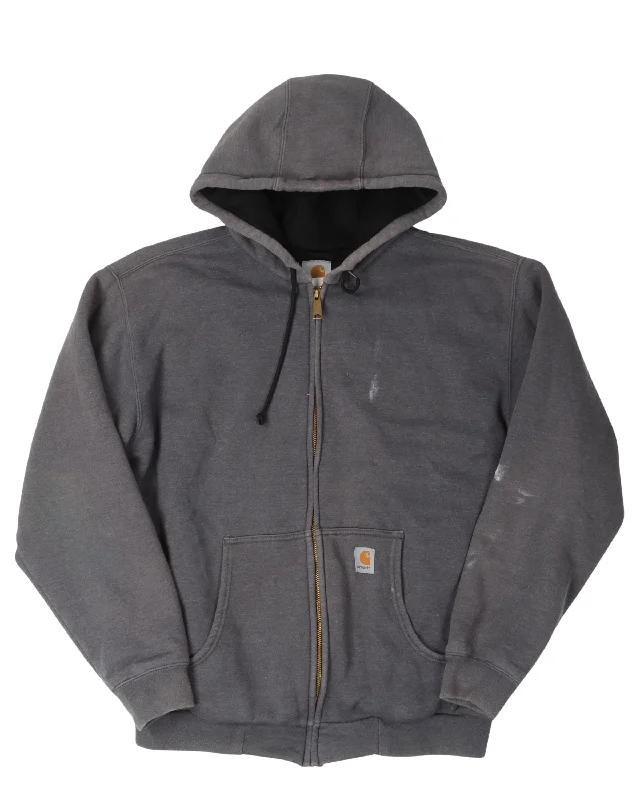 Carhartt Mesh Lined Zip Up Hoodie Hoodie with Double Zipper Versatile Adjustable