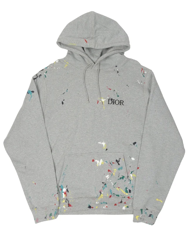 Splatter Paint Hoodie Hoodie with Applique Textured Unique
