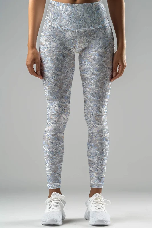 Diamanté Lucy Grey Foil Printed Athletic Leggings Yoga Pants - Women Stylish Everyday Leggings Diamanté Lucy Grey Foil Printed Athletic Leggings Yoga Pants - Women Stylish Everyday Leggings