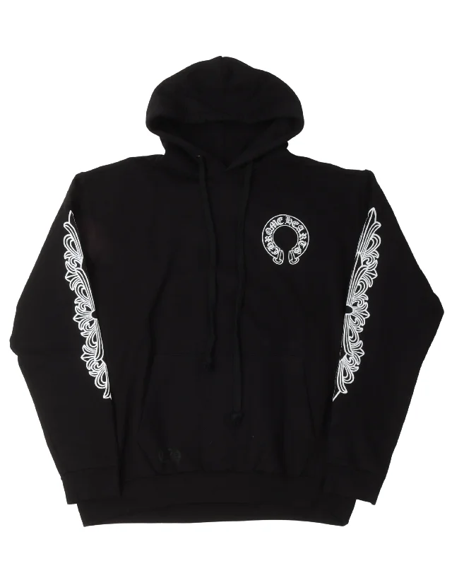 Horseshoe Logo Hoodie Hoodie with Gradient Ombre Colorful