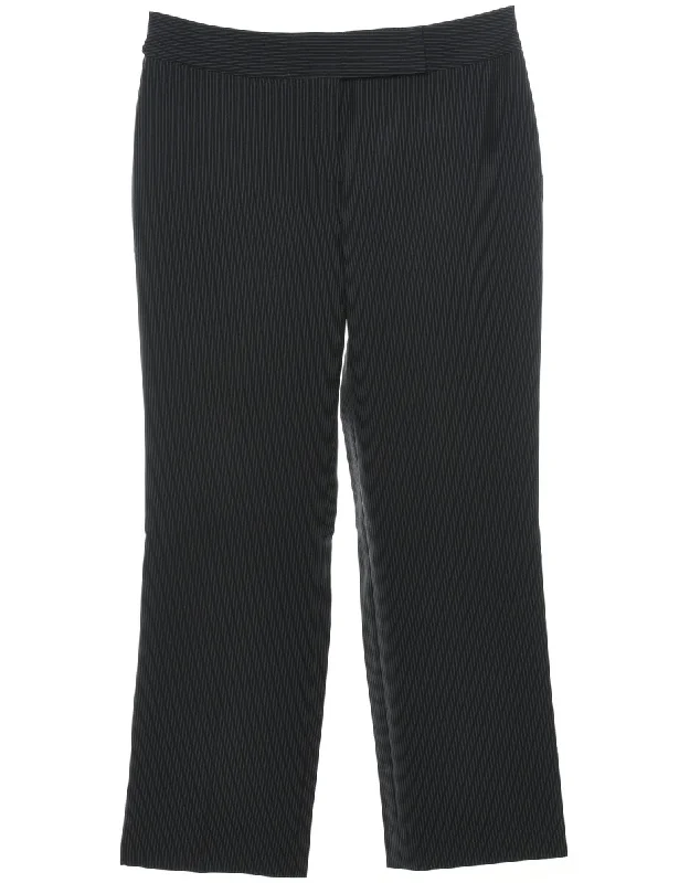 Black Striped Trousers - W34 L30 Trousers luxurious premium