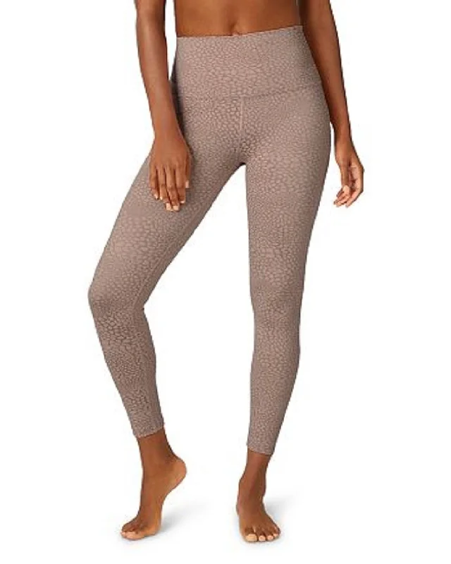 Beyond Yoga Women's Animal Print Cropped Leggings, Soft Cocoa, M Trendy Minimalist Leggings