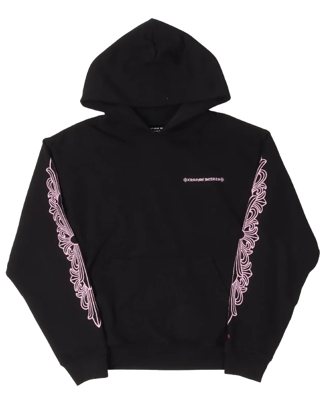 Friend & Family Pink Logo Hoodie Hoodie with Color Block Contrast Stylish