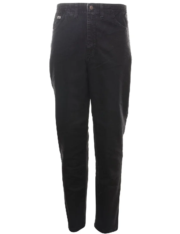 Black Denim Trousers - W30 L31 Trousers Pleated Formal