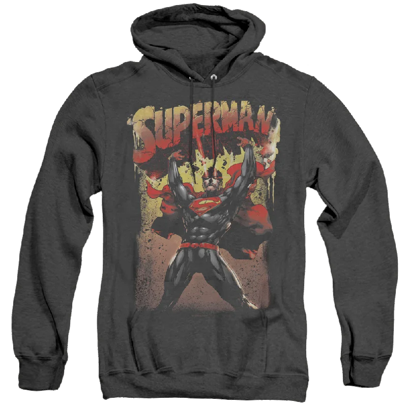 Superman Lift Up - Heather Pullover Hoodie Flare Sleeve Stylish