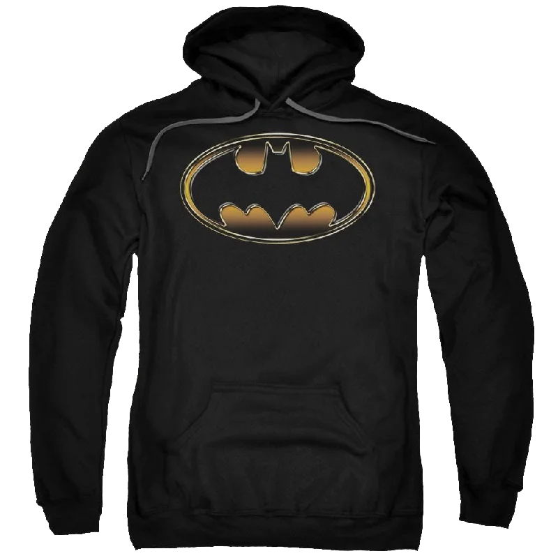 Batman Black & Gold Embossed - Pullover Hoodie Leg Sleeve Comfort