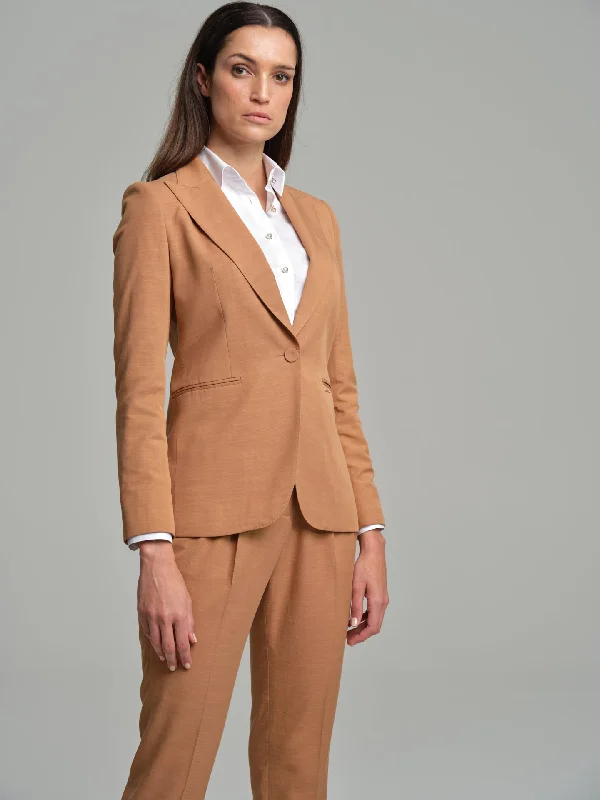 Straight leg pleated trousers rustic texture Trousers Evening Elegant