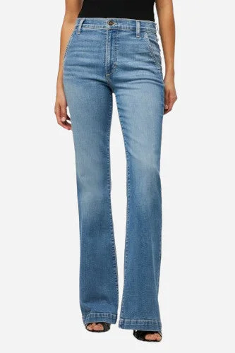 Joes Jeans The Molly High Rise Flare Trouser in Sultry Trousers Polka Dot Cute