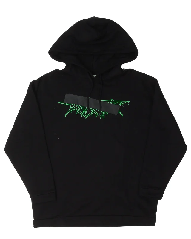 Graffiti Tape Logo Hoodie Hoodie with Zipper Versatile Modern