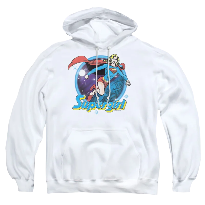 Superman Supergirl Airbrush - Pullover Hoodie Fine Merino Wool
