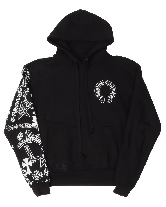 Stencil Sleeve Graphic Hoodie Hoodie with Illustration Artistic Creative