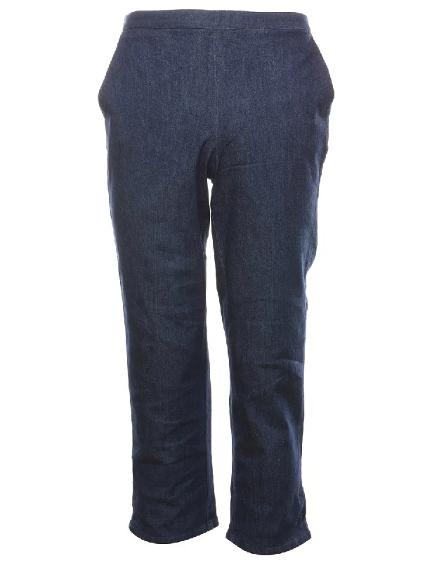 Alfred Dunner High Waist Dark Wash Denim Trousers - W30 L27 Trousers chic fashionable Alfred Dunner High Waist Dark Wash Denim Trousers - W30 L27 Trousers chic fashionable