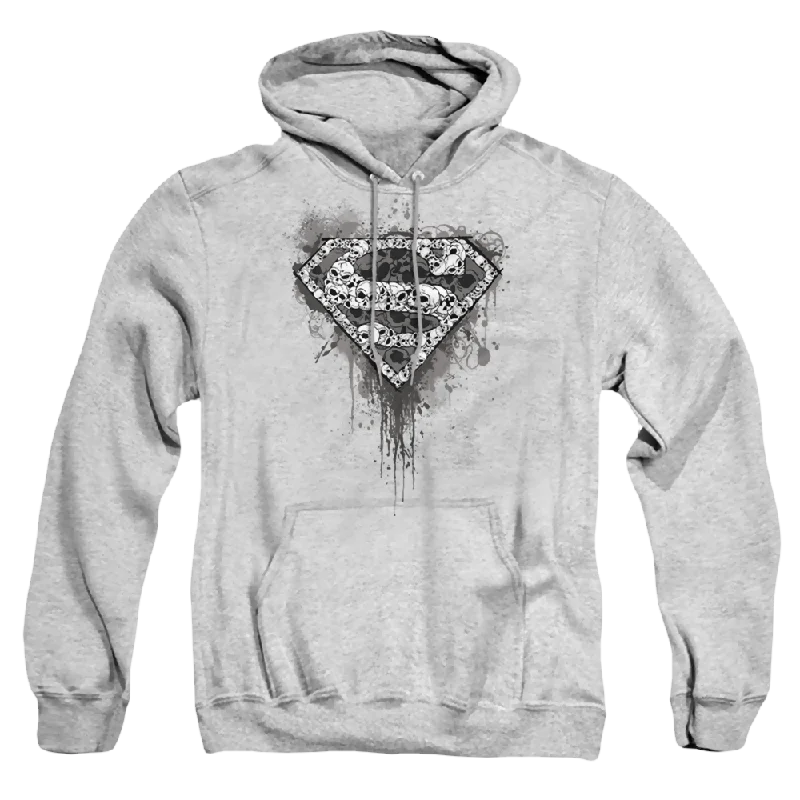 Superman Many Super Skulls - Pullover Hoodie Ruffled Neck Pullover
