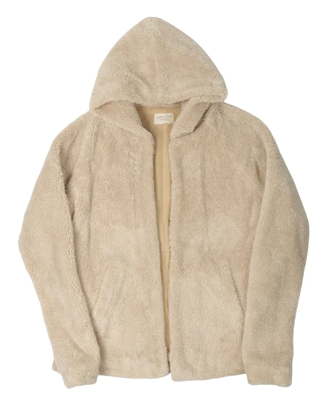 Fourth Collection Sherpa Hoodie Hoodie with Lace Feminine Delicate