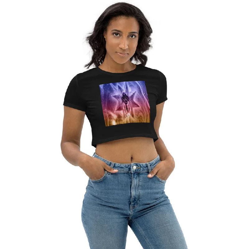 Psychedelic Organic Crop Top Nylon Fabric Polyester Fabric Spandex Fabric
