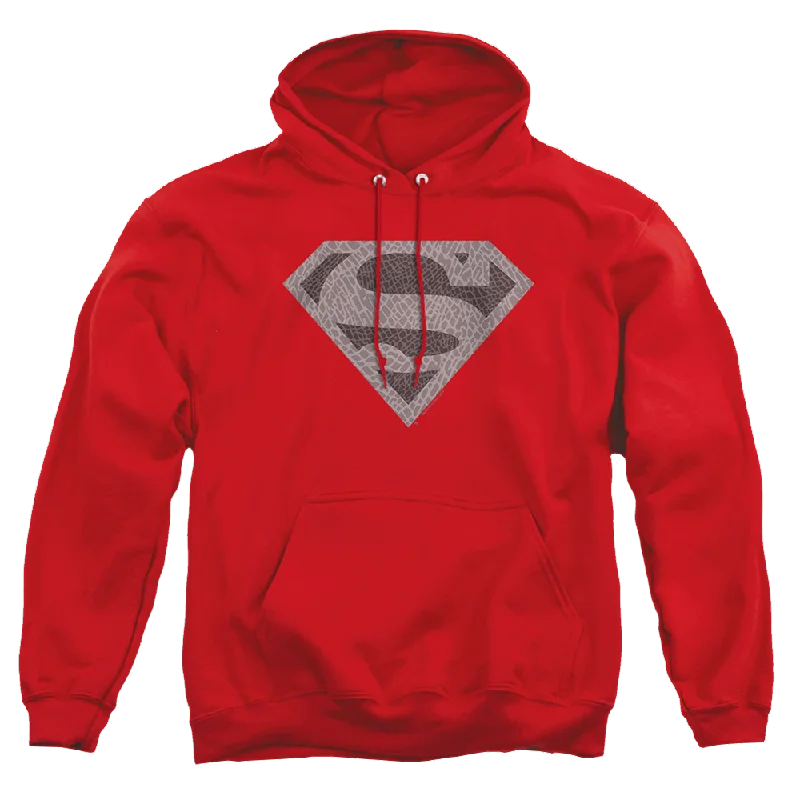 Superman Elephant Shield - Pullover Hoodie Slouchy Comfort Pullover